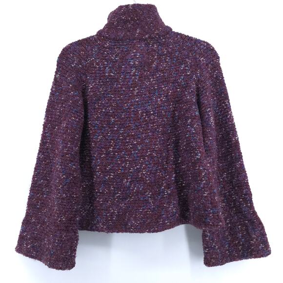 Anthro Curio Vintage Plum Cottagecore Chunky Knit Covered Buttons Petticoat M - Picture 12 of 16